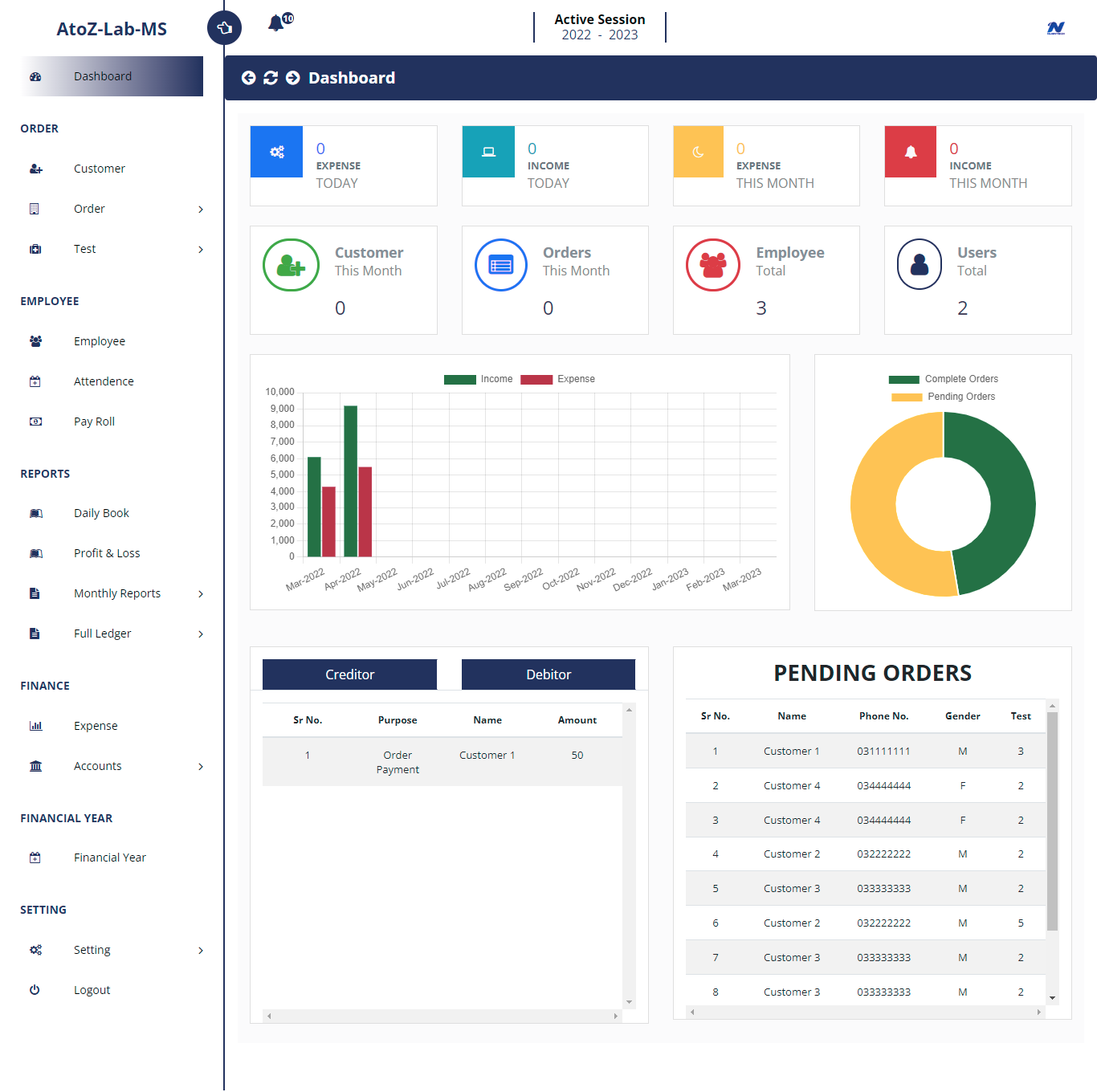 atoz Coder Lab Management Software