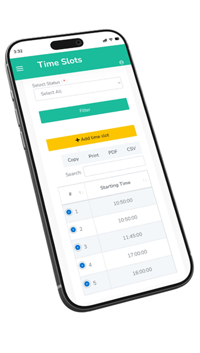Class Tracking Application Interface
