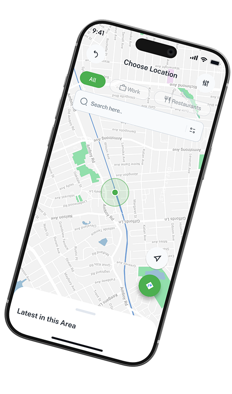 Choose a meal and Choose Location Mockup