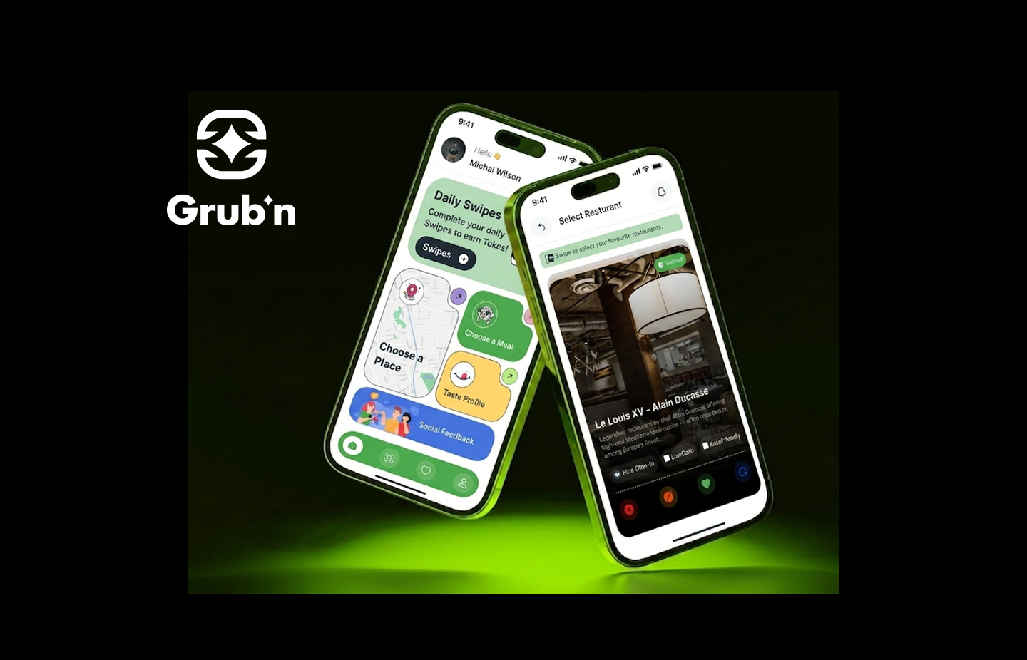 Grub'n App Showcase Mockup