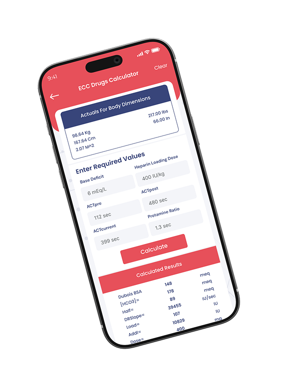 ECC Drugs Calculator screen